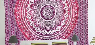 Treo thảm mang họa tiết Bohemian thay cho tranh